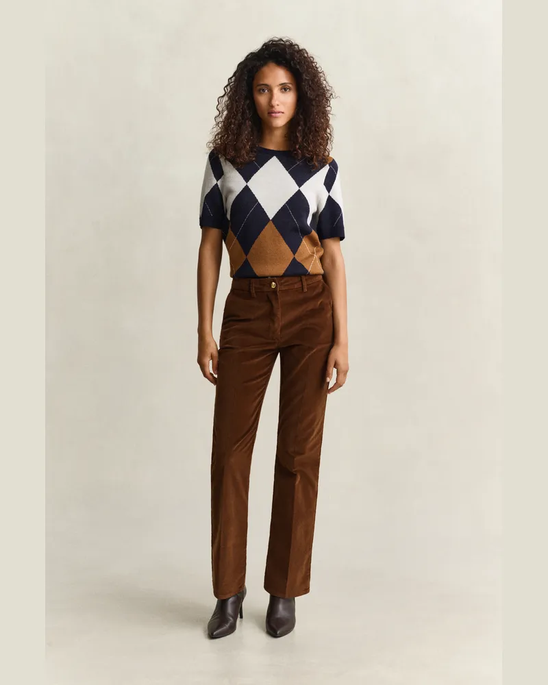 Gant Damen Ausgestellte Samthose MAHOGANY Braun Mahogany