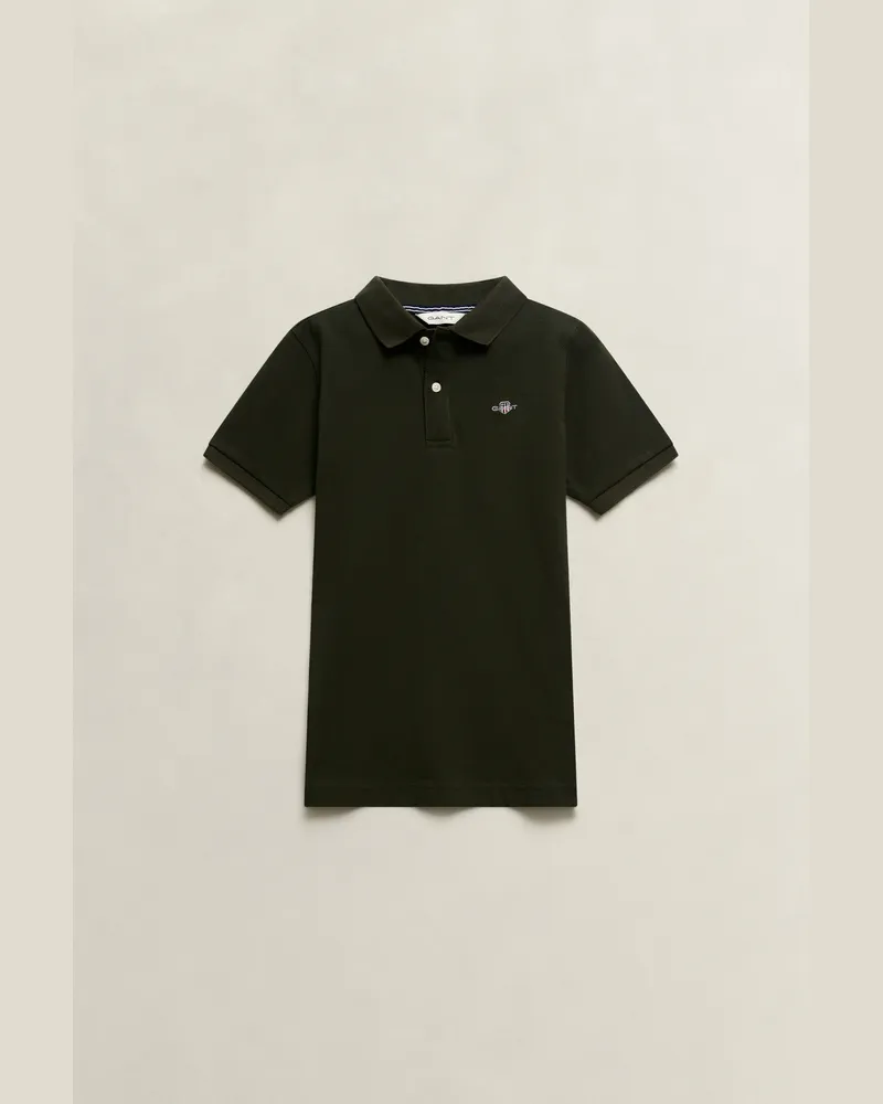 Gant Teenager Shield Poloshirt DARK MOSS Grün Dark