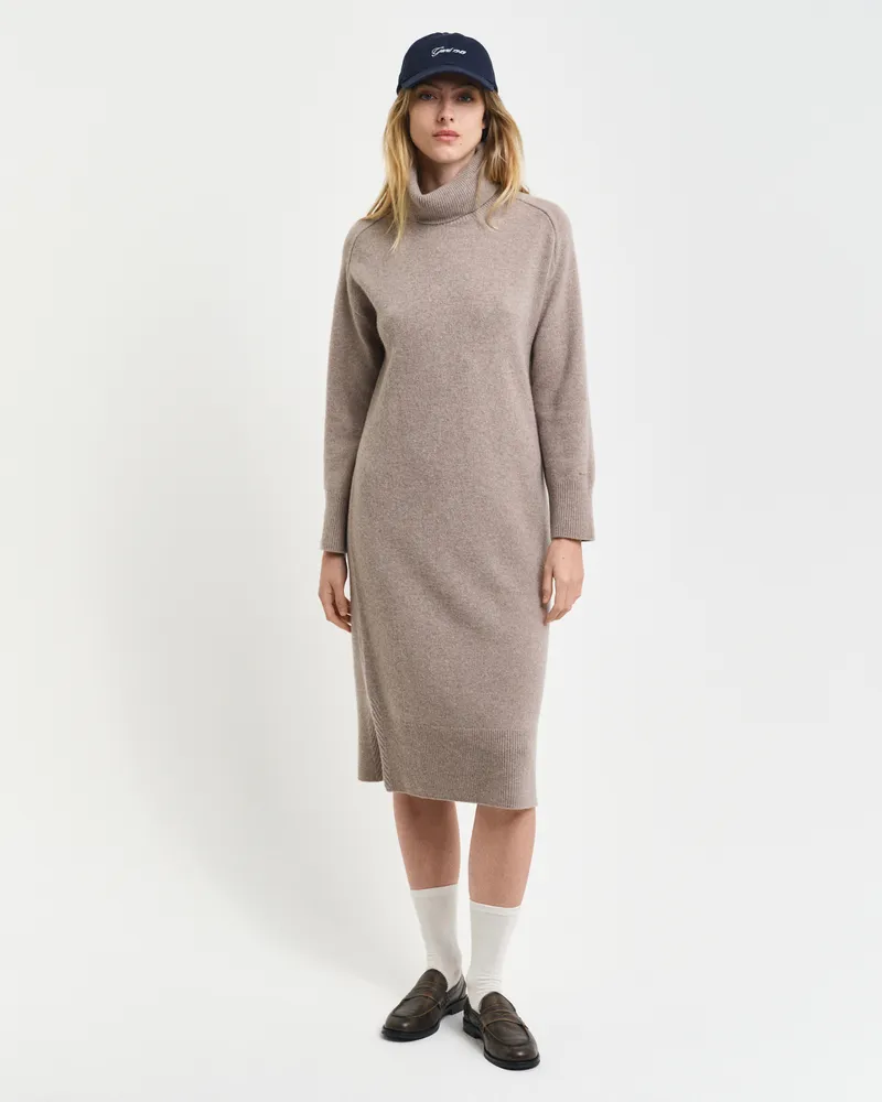 Gant Damen Herringbone Detail Rollkragenkleid 