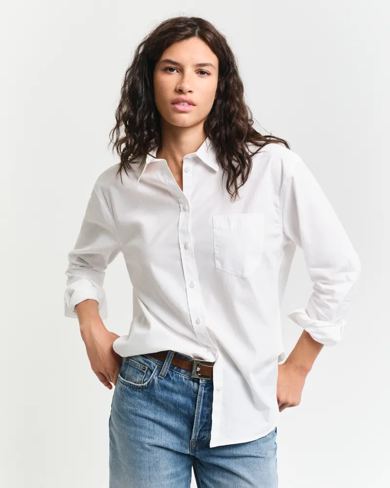 Gant Damen Regular Fit Classic Popeline Bluse 