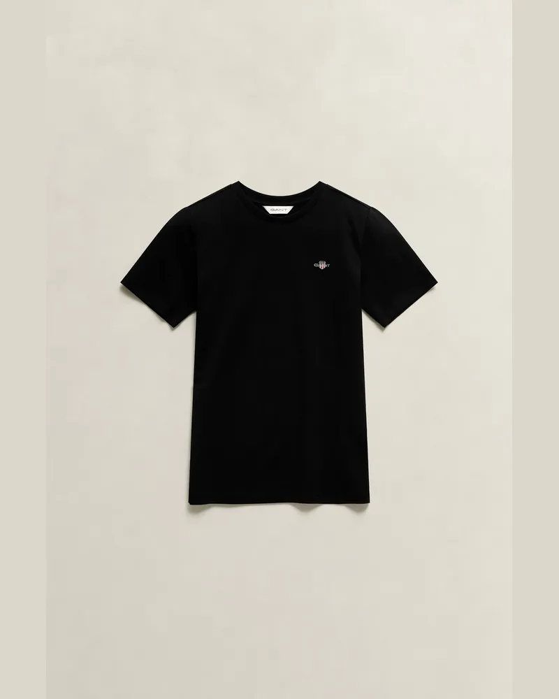 Gant Teenager Shield T-Shirt Schwarz Schwarz
