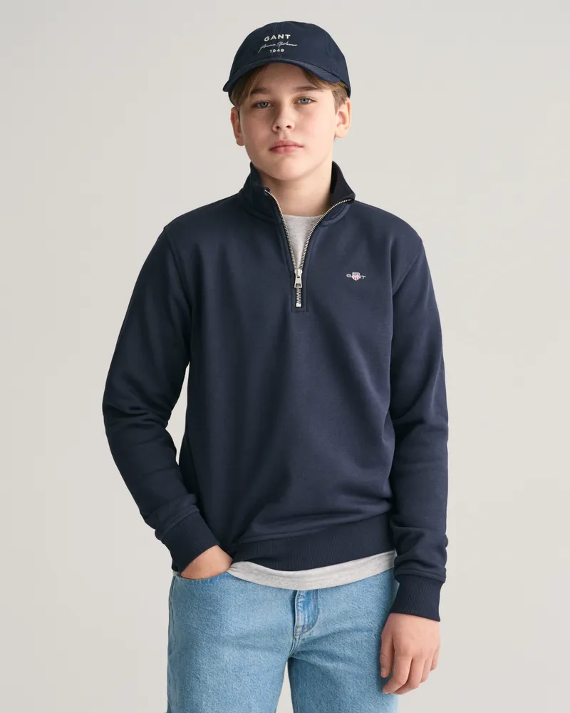 Gant Teens Teens Shield Sweatshirt mit Reißverschluss-Kragen 