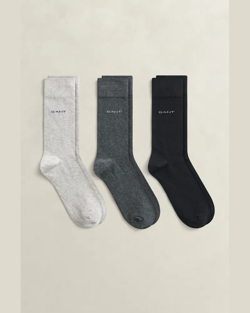 Gant Herren Dreierpack Baumwollsocken MULTICOLOR Multicolor