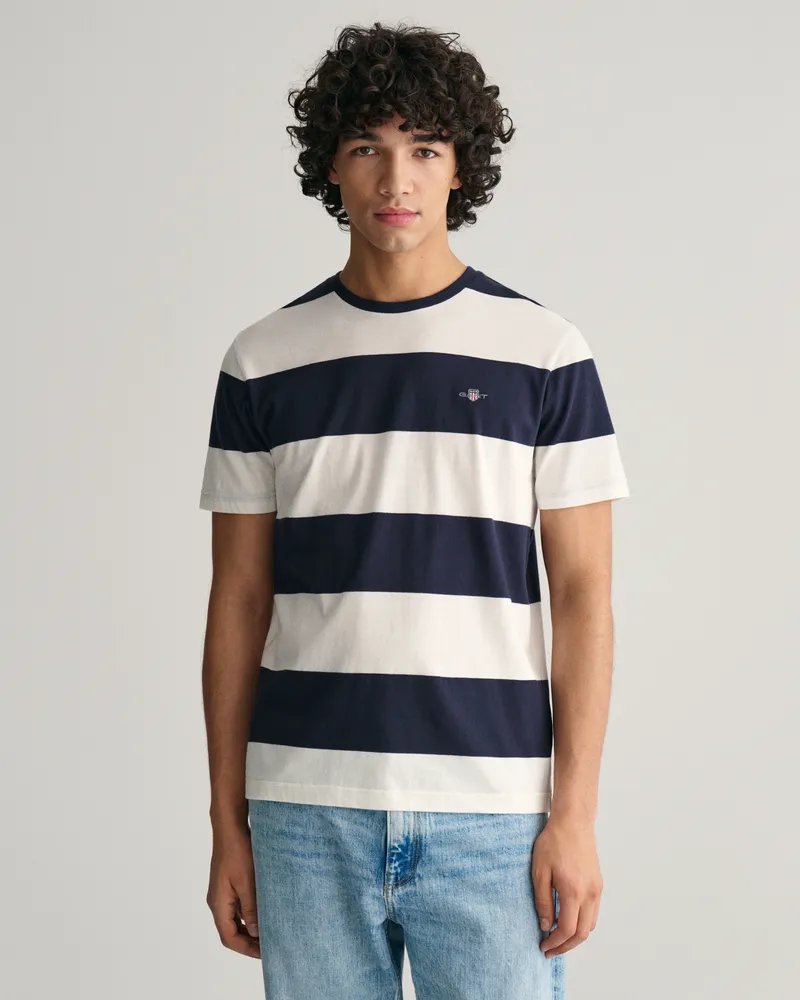 Gant Herren T-Shirt mit Blockstreifen 