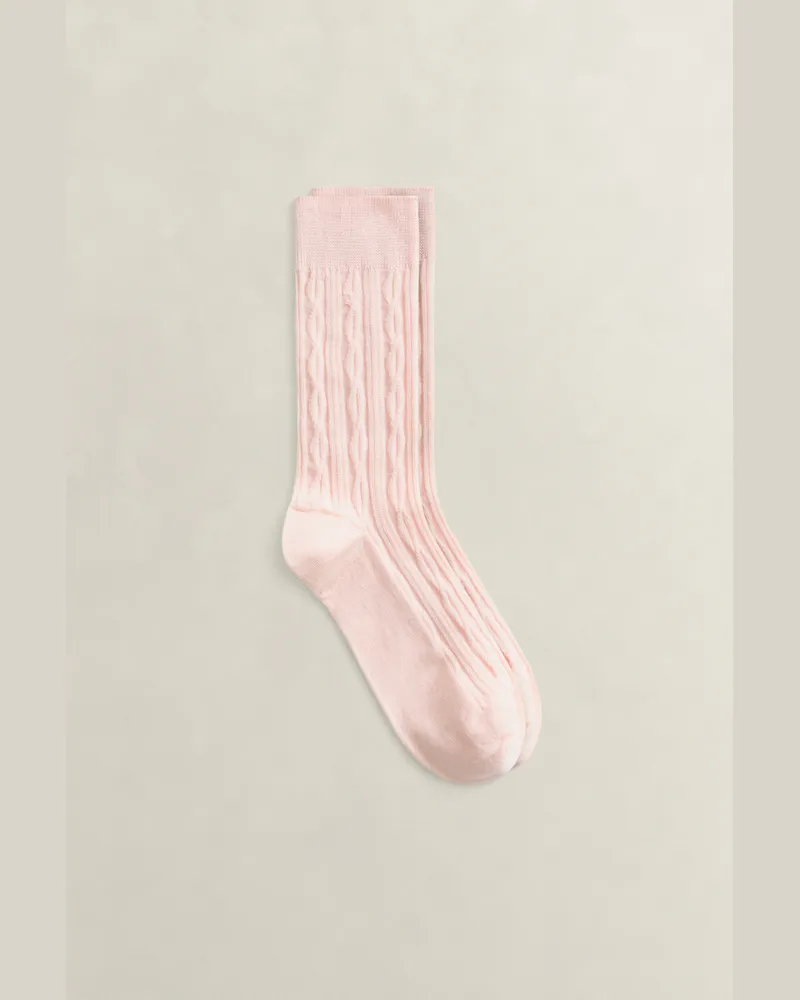 Gant Damen Zopfstrick Socken REFINED Rosa Refined