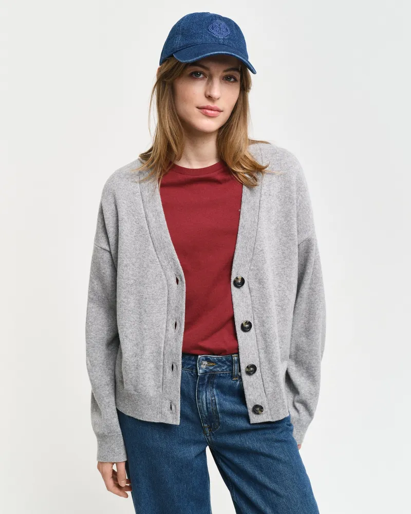 Gant Damen Superfine Lambswool Strickjacke 