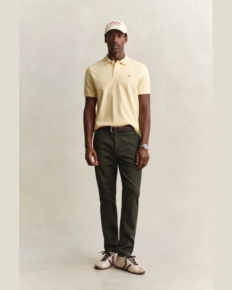 Gant Herren Elegante Slim Fit Chinohose DARK MOSS Grün Dark