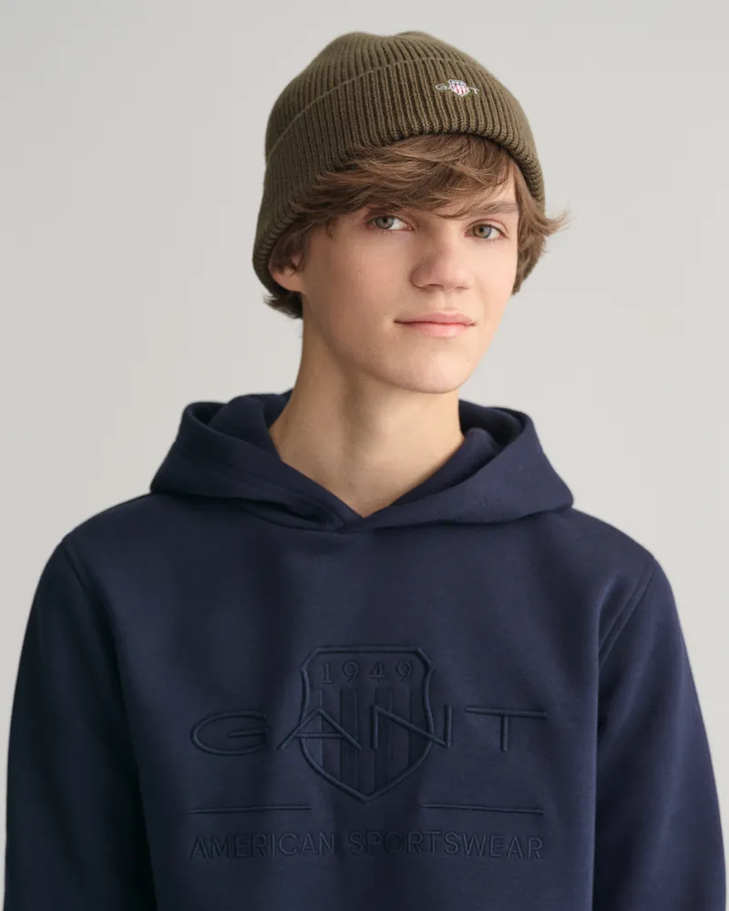 Gant Teens Teens Shield Beanie aus Baumwolle 