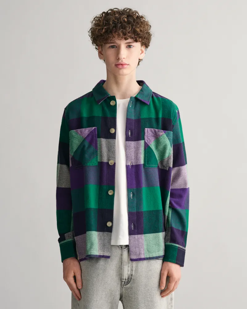 Gant Teens Teens Shield Hemdjacke mit Karomuster 