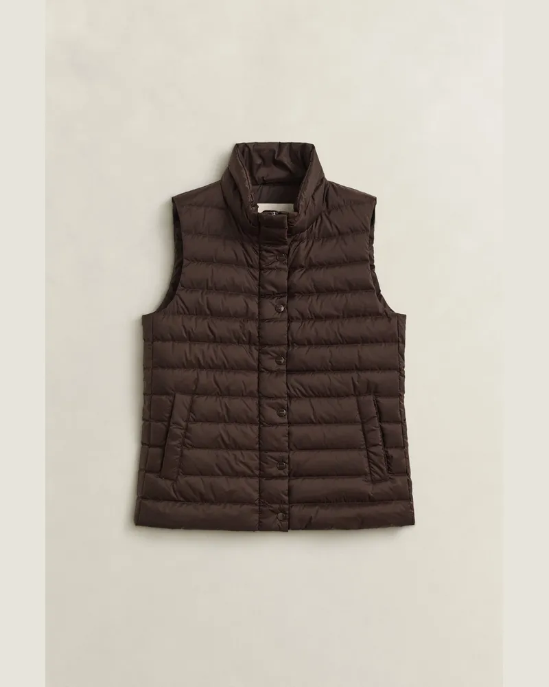 Gant Damen Leichte Daunenweste DEEP Braun Deep