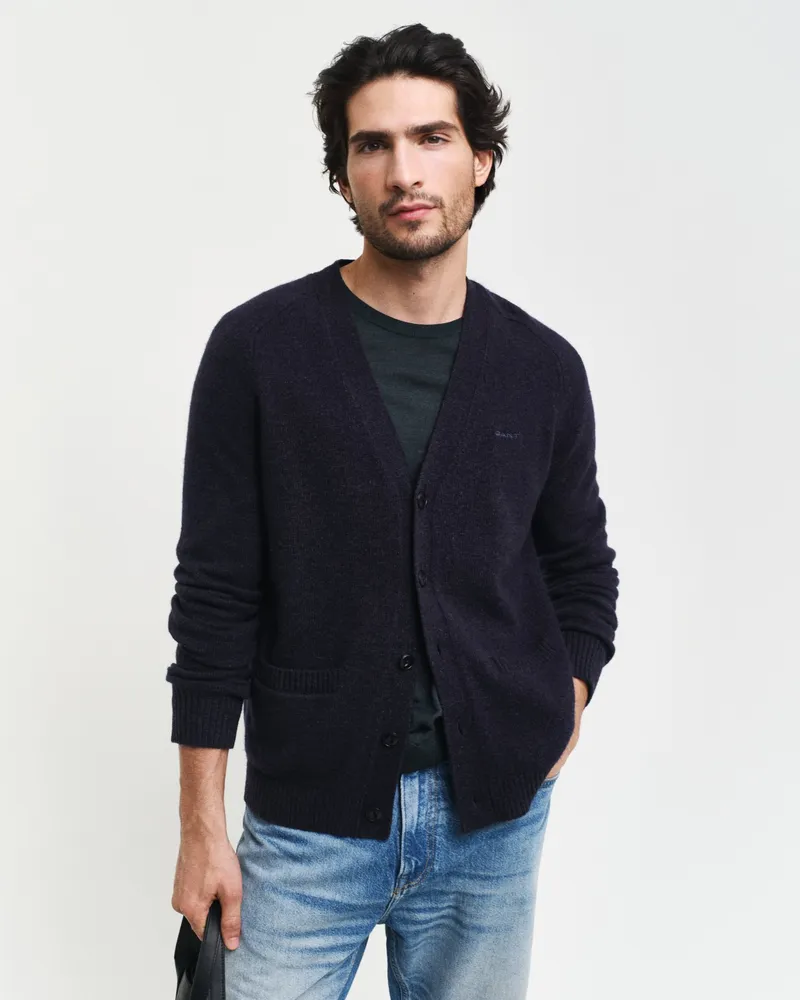 Gant Herren Strickjacke aus Wollgemisch 