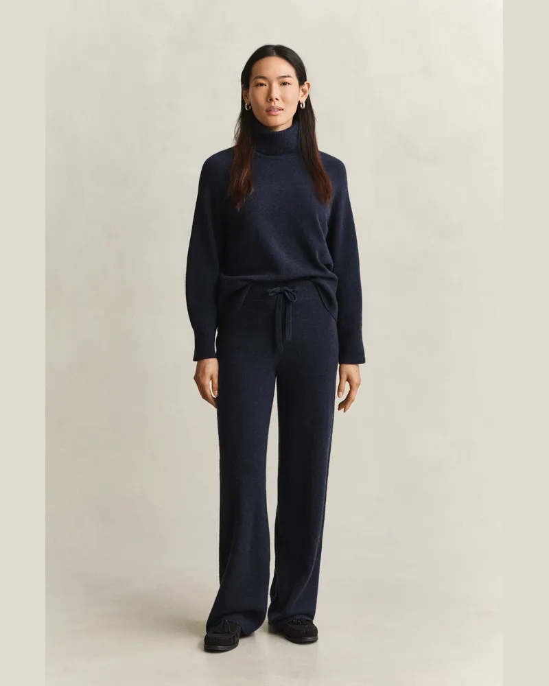 Gant Damen Wollhose mit Kaschmiranteil EVENING Blau Evening