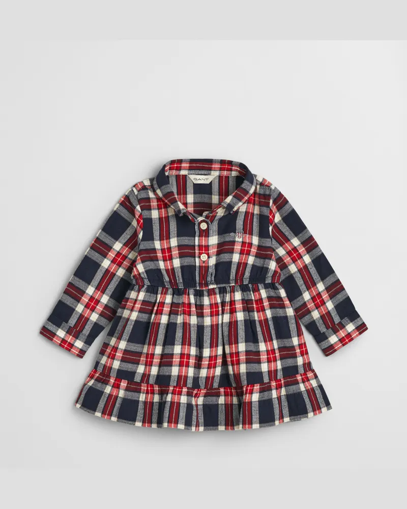 Gant Kids Baby Girls Flanell Hemdblusenkleid mit Karomuster 
