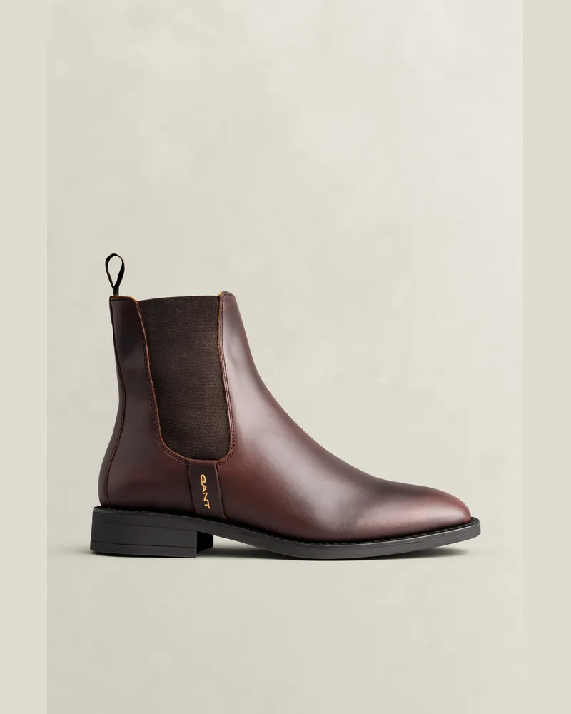 Gant Damen Fayy Lederstiefel DARK Braun Dark