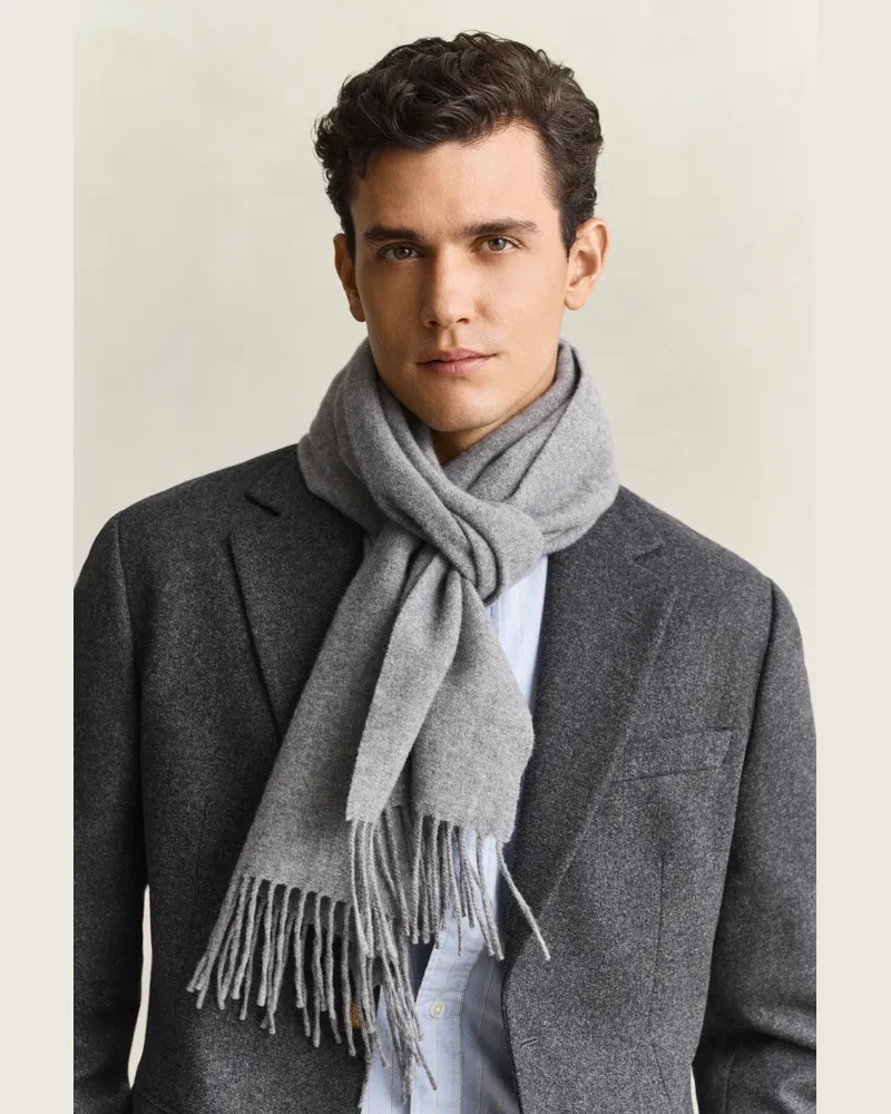Gant Herren Wollschal MID Grau Mid
