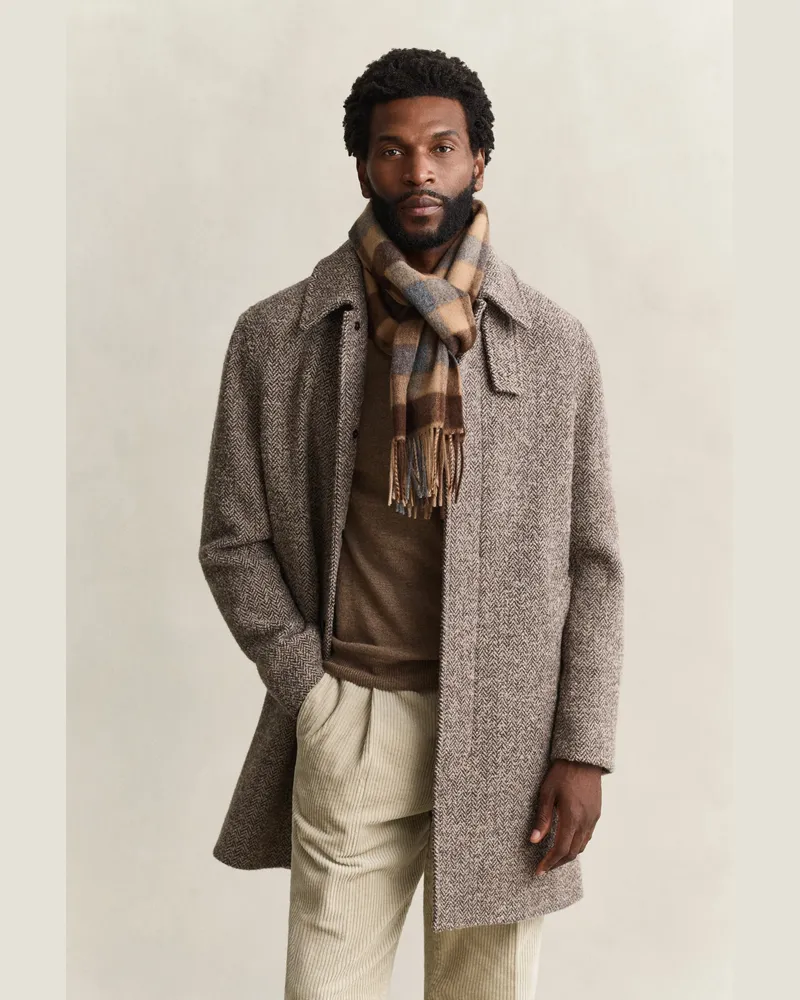 Gant Herren Kurzmantel aus Wolle MIST TAUPE Mist