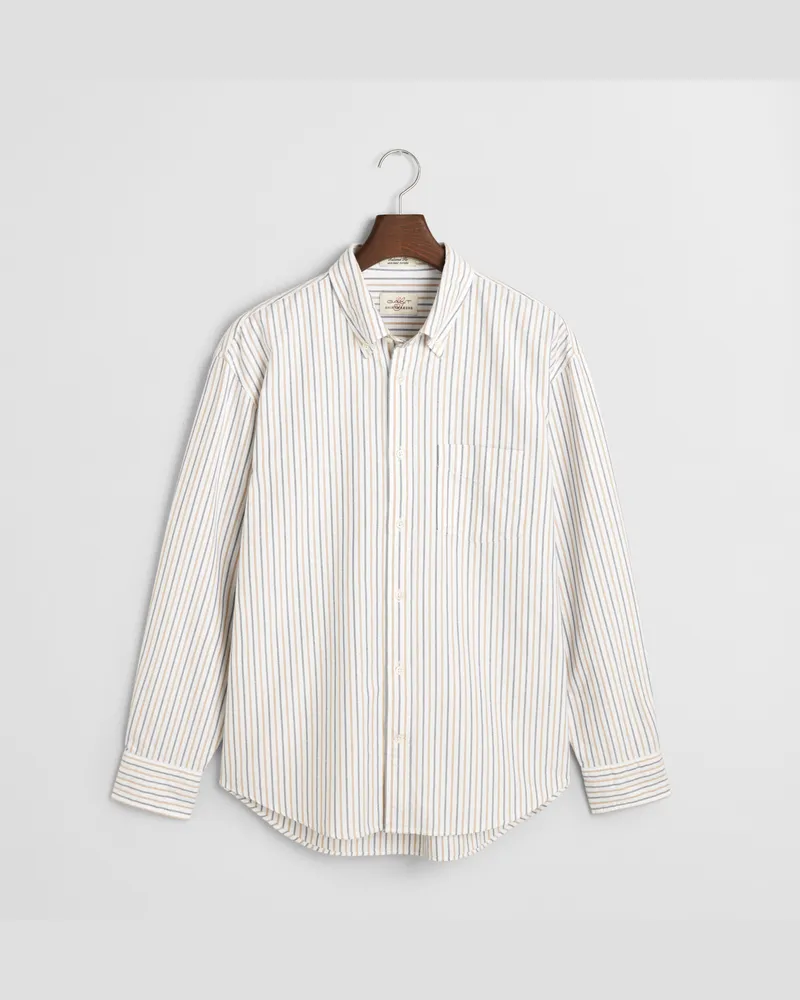 Gant Herren Relaxed Fit Heritage Oxford-Hemd mit Streifen 