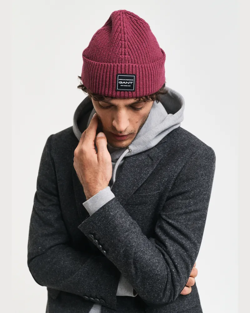 Gant Herren Gerippte Beanie aus Baumwolle 