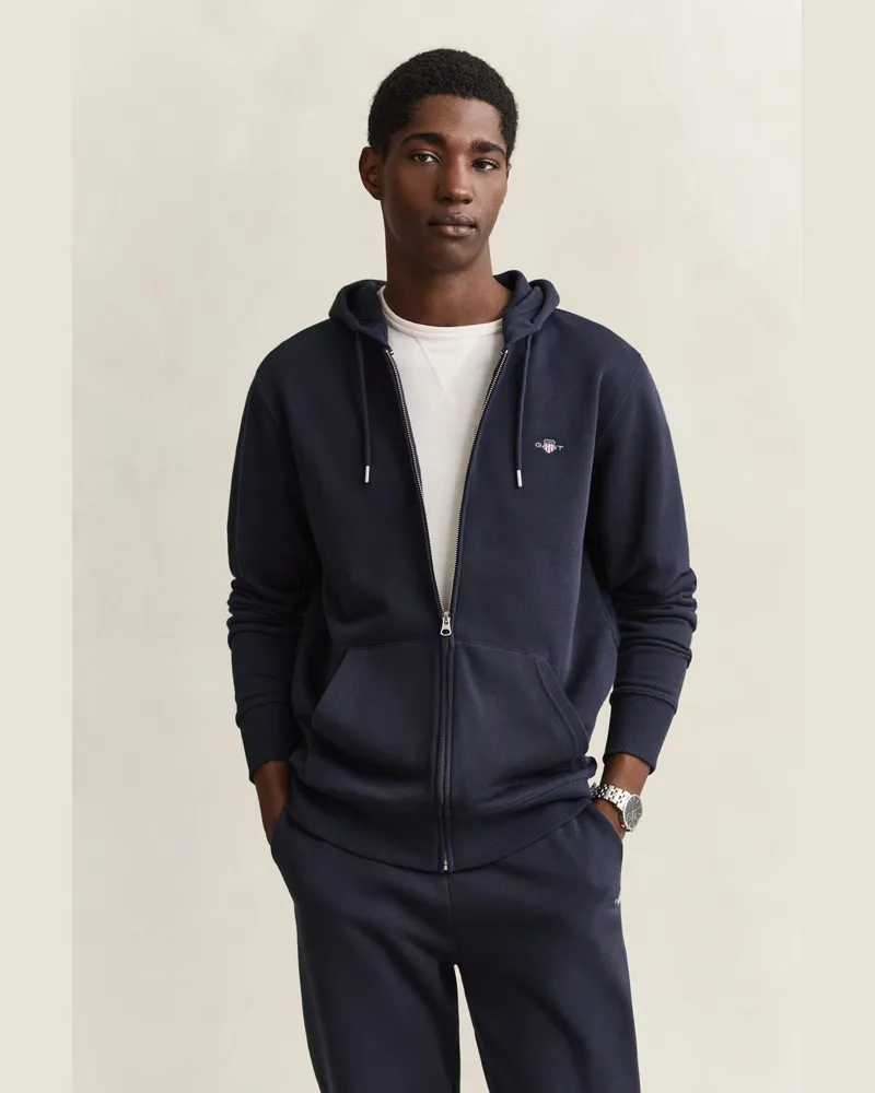Gant Herren Shield Sweatjacke EVENING Blau Evening