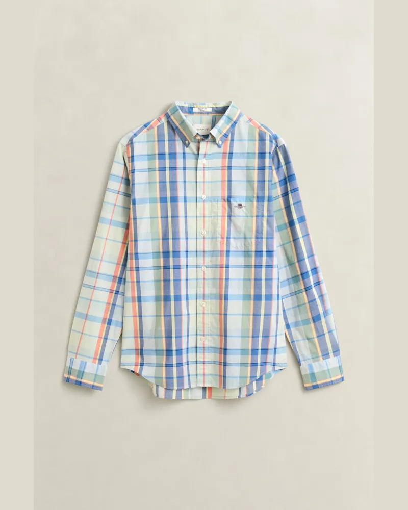 Gant Herren Karohemd aus Popeline MISTY MINT Misty
