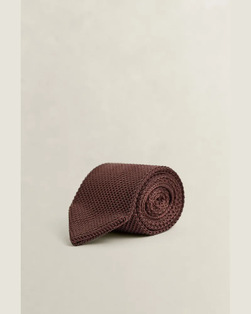 Gant Herren Strickkrawatte aus Seide SHADOW Braun Shadow