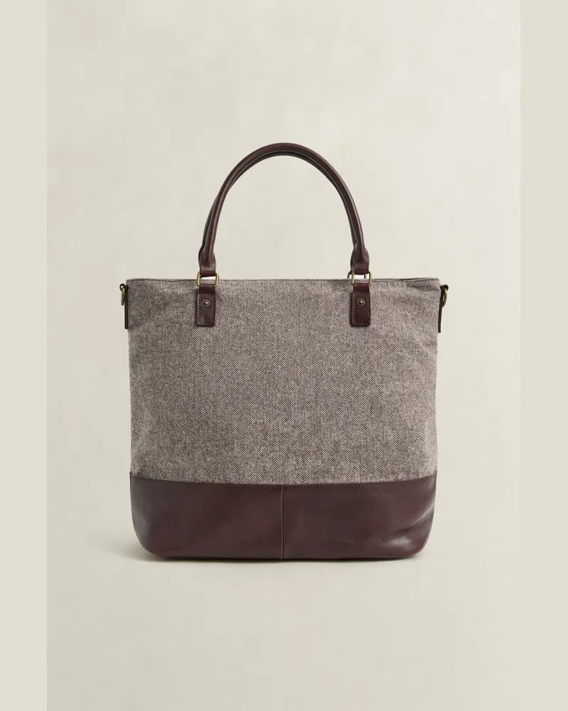 Gant Herren Tragetasche aus Wolle MIST TAUPE Mist