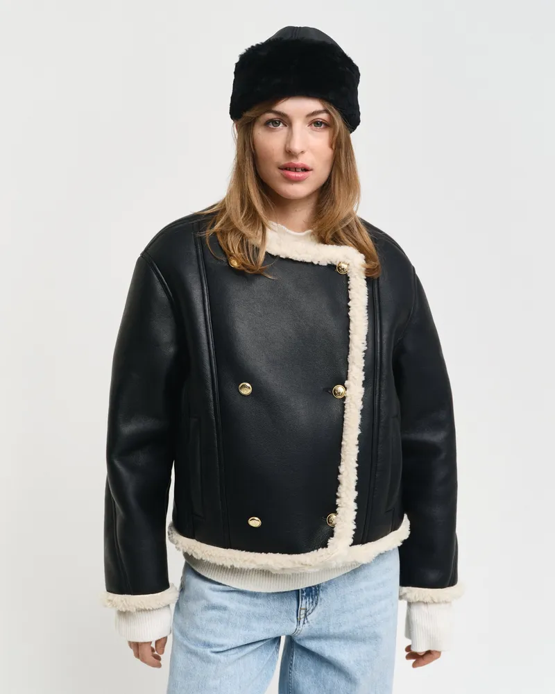 Gant Damen Kurzjacke aus Shearling-Imitat 