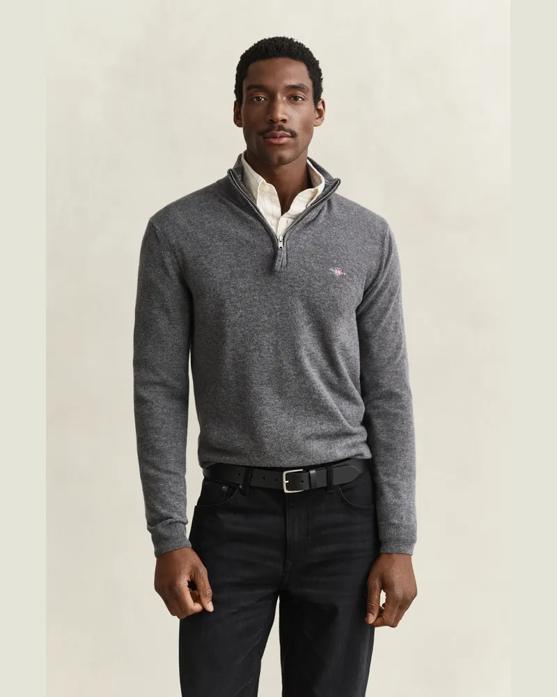 Gant Herren Troyer aus Lambswool CHARCOAL MELANGE Charcoal