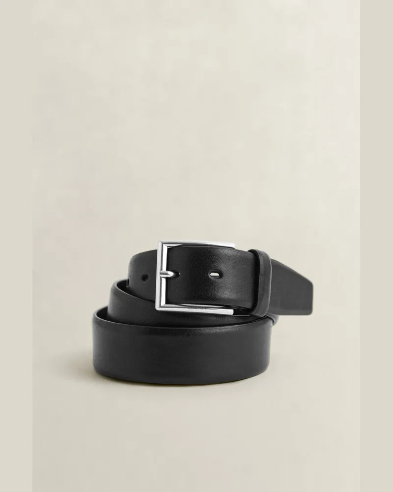 Gant Herren Ledergürtel Schwarz Schwarz