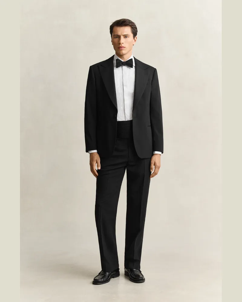 Gant Herren Smokinghose Schwarz Schwarz