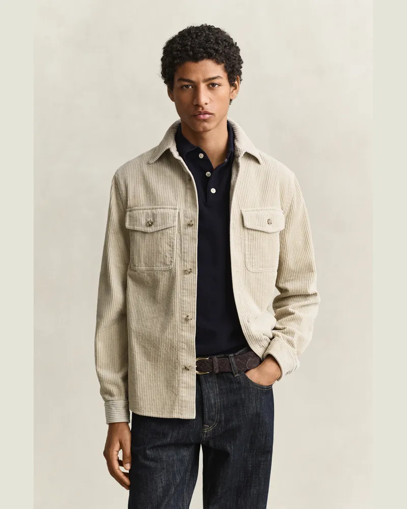 Gant Herren Cord-Hemdjacke CLAY BEIGE Clay