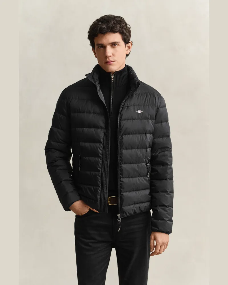 Gant Herren Leichte Daunenjacke Schwarz Schwarz