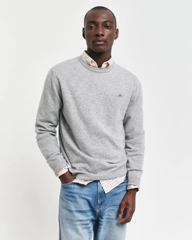 Gant Herren Superfine Lambswool Rundhalspullover 