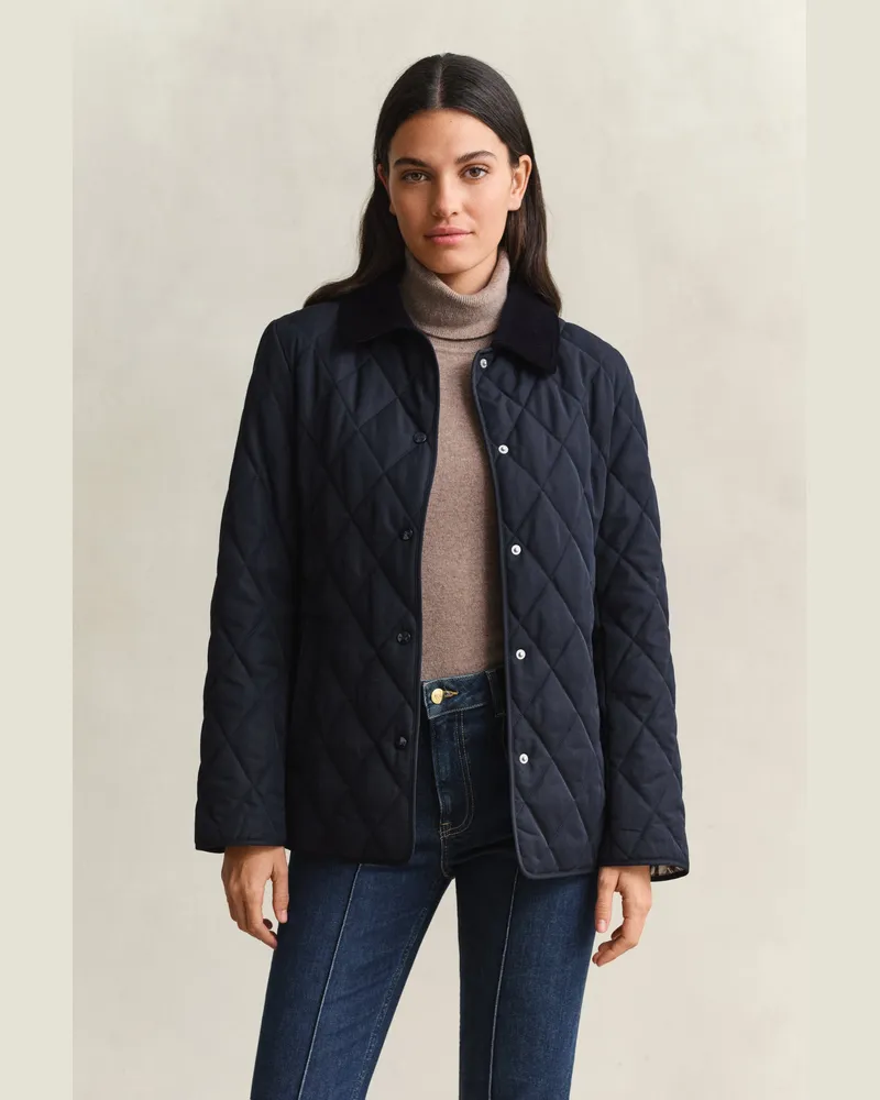 Gant Damen Taillierte Steppjacke EVENING Blau Evening