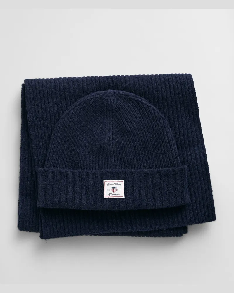Gant Herren Beanie und Schal im Geschenkset 