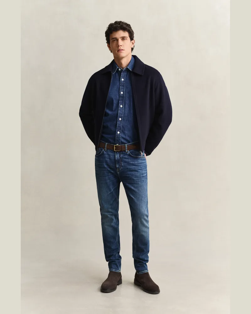 Gant Herren Slim Jeans MID Blau BROKEN IN Mid