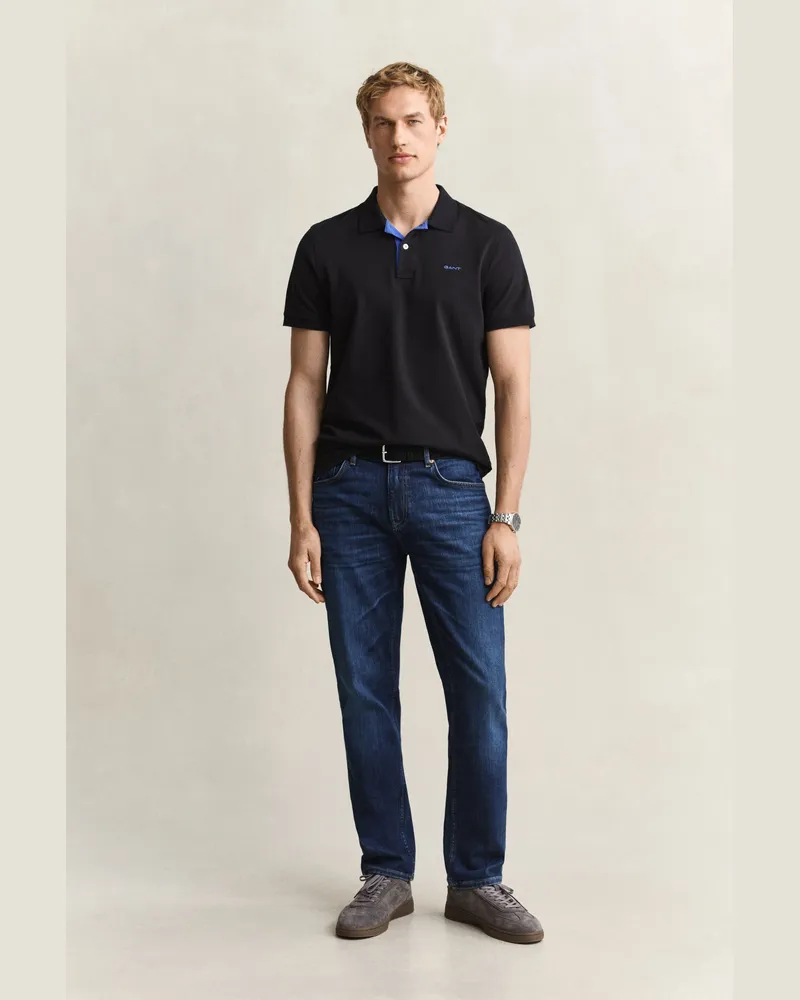 Gant Herren Jeans im Regular Fit MID Blau WORN IN Mid
