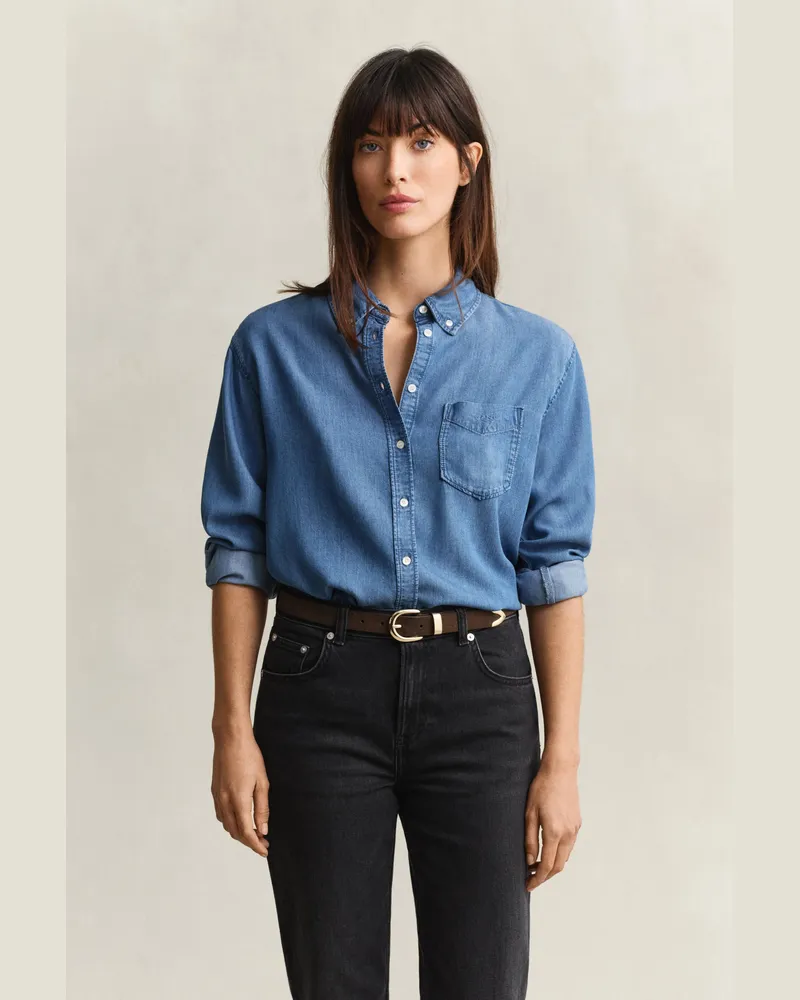 Gant Damen Indigo Bluse LIGHT INDIGO Light