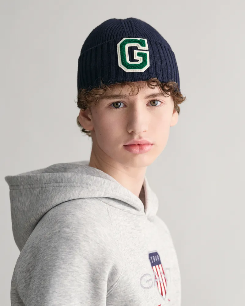 Gant Teens Teens G Badge Rippstrick-Beanie 