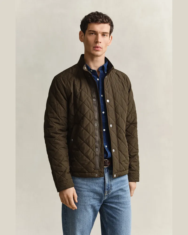 Gant Herren Steppjacke Schwarz Braun Schwarz