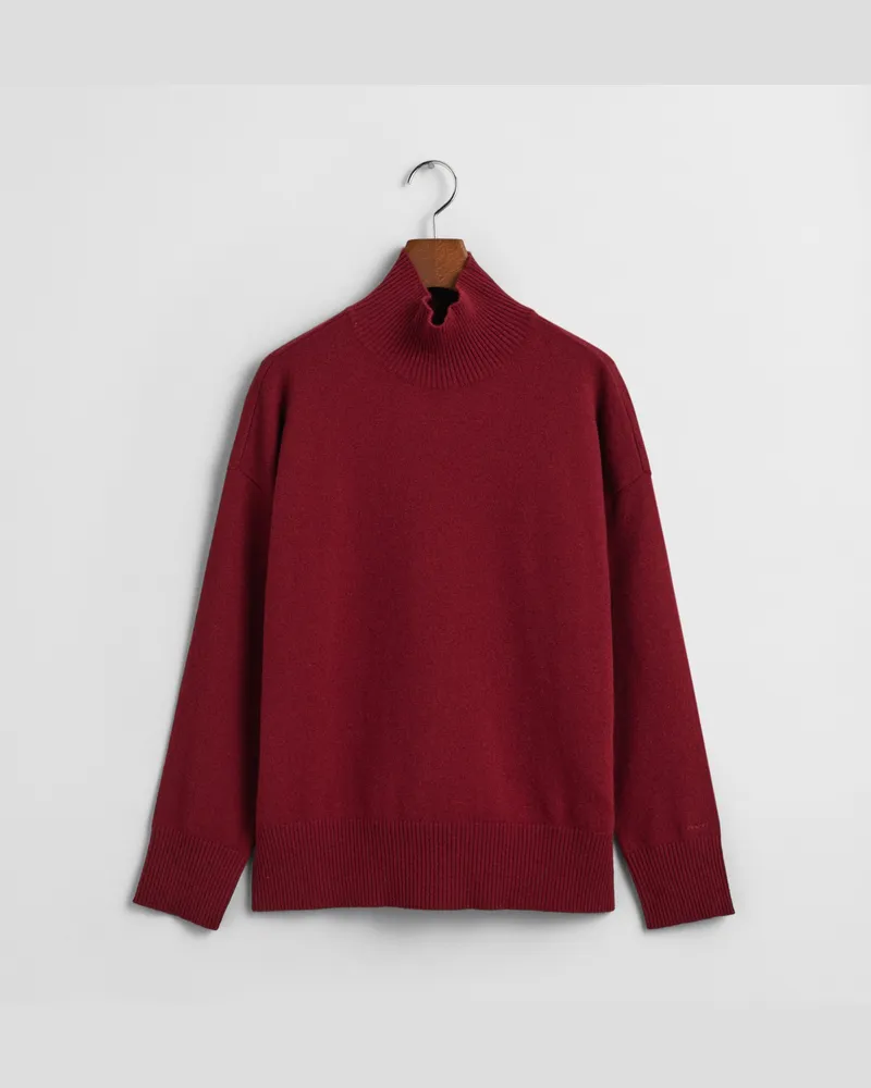 Gant Damen Superfine Lambswool Pullover mit Stehkragen 