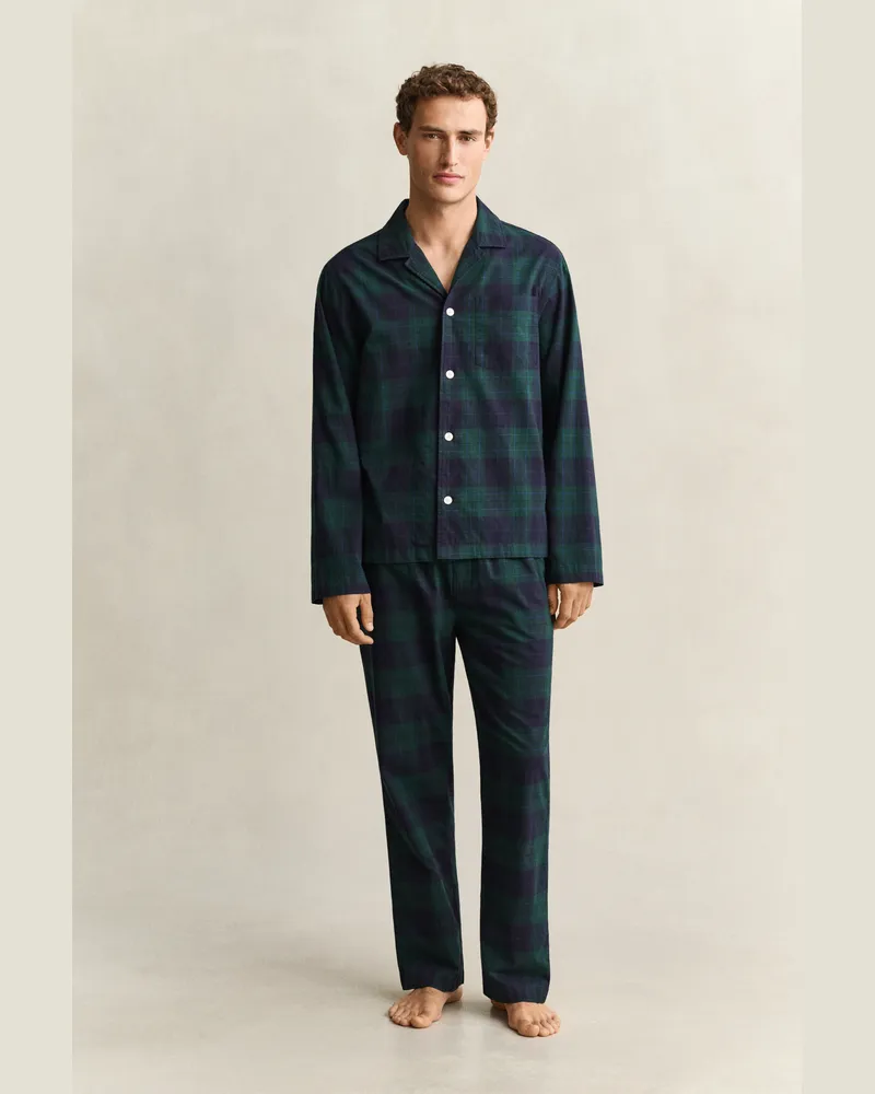 Gant Herren Karierter Pyjama in Geschenkbox TARTAN Grün Tartan