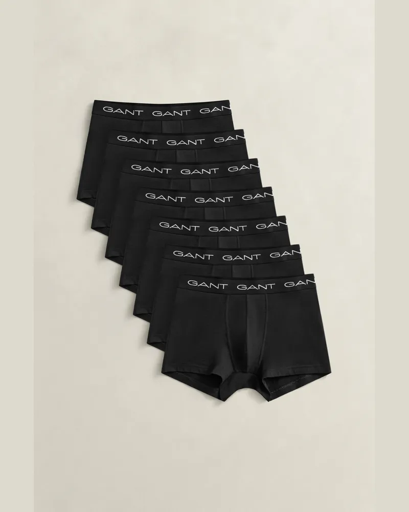 Gant Herren 7er-Pack Boxershorts Schwarz Schwarz