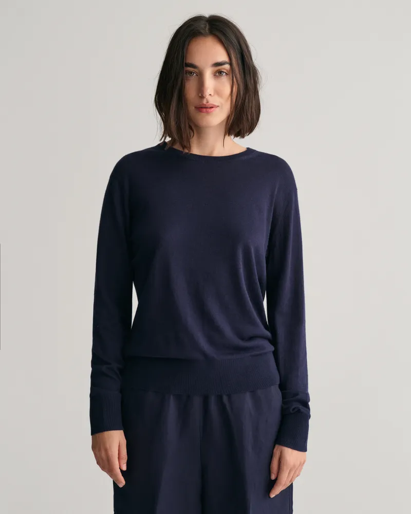 Gant Damen Feinstrick Rundhalspullover 