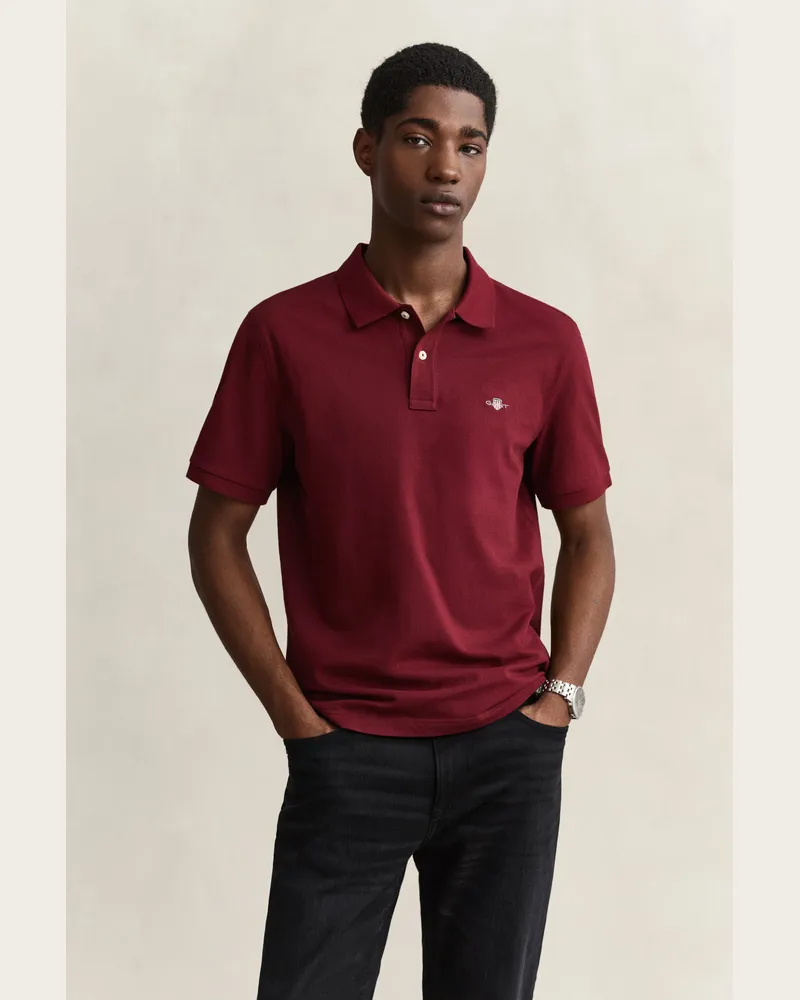 Gant Herren Classic Regular Fit Poloshirt DEEP GRAPE WINE Deep