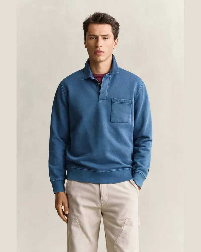 Gant Herren Rugger Sweatshirt VINTAGE Blau Vintage