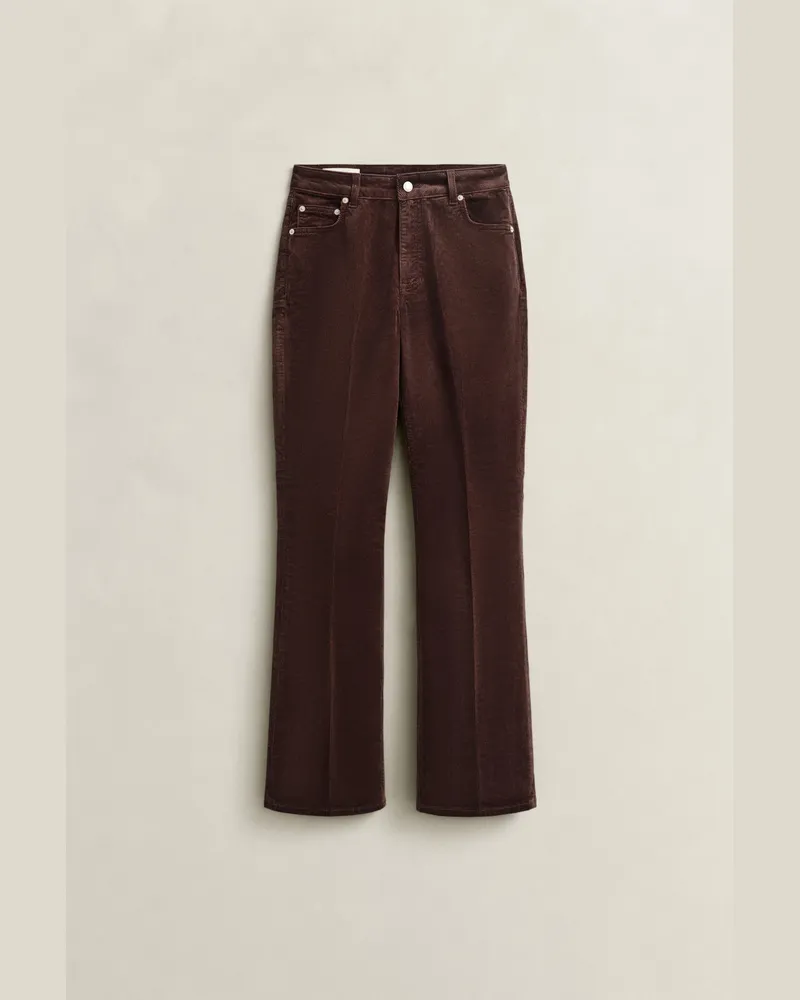 Gant Damen Cordjeans mit ausgestelltem Bein DEEP Braun Deep
