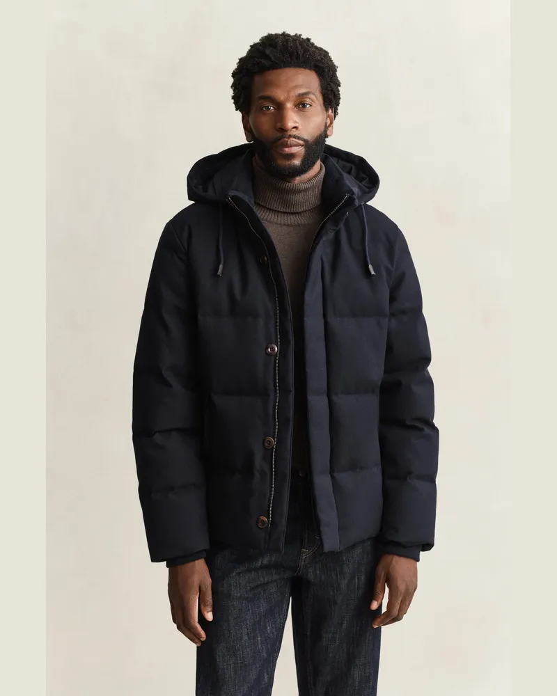 Gant Herren Flanelldaunenjacke EVENING Blau Evening