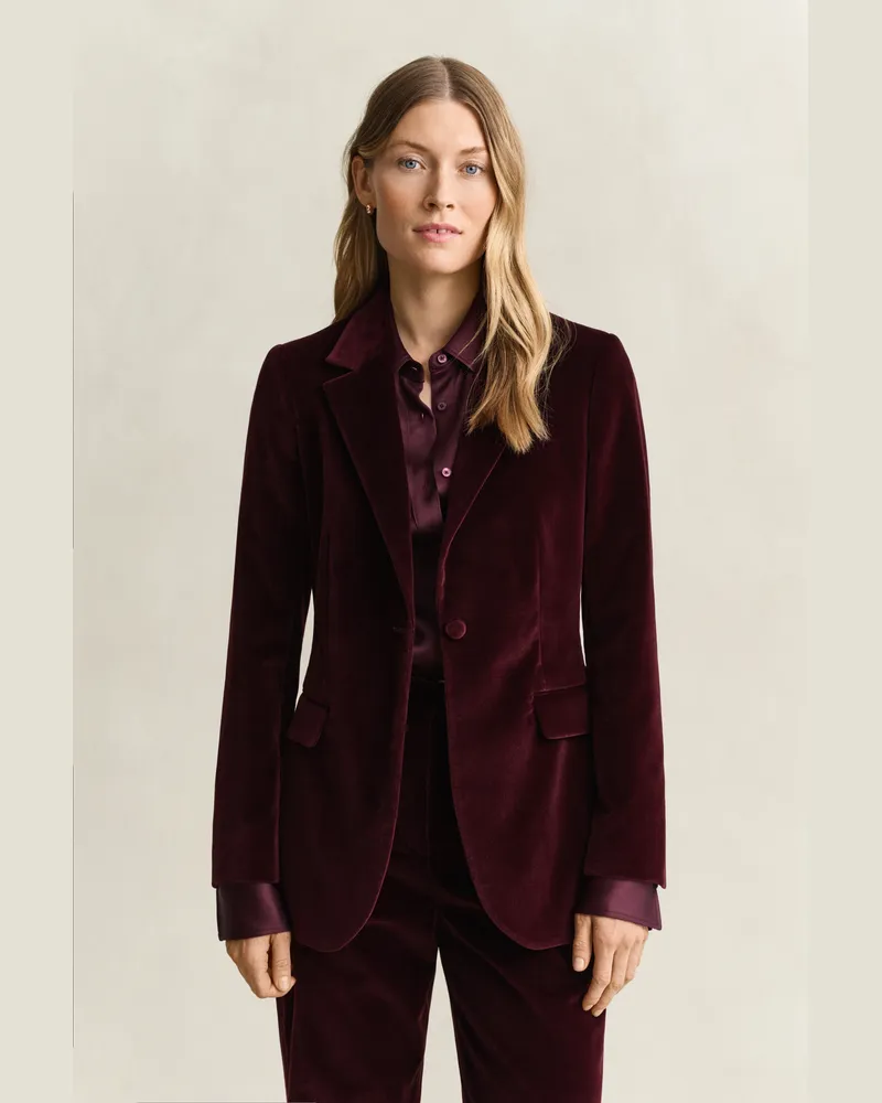 Gant Damen Samtblazer DARKENED WINE Darkened