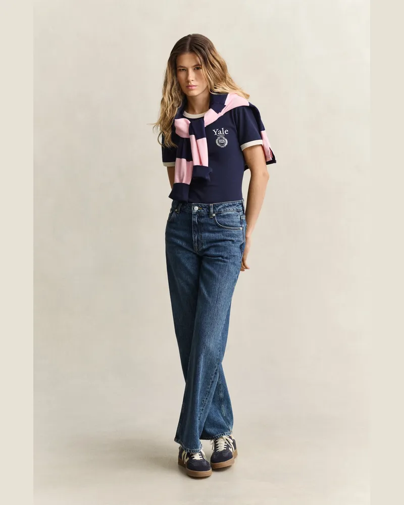 Gant Damen Gant x Yale T-Shirt CLASSIC Blau Classic